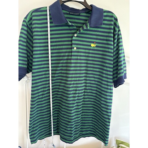 Masters Collection Golf Polo Shirt Men's M Blue Green Stripe 60s 2Ply merch - Picture 3 of 8